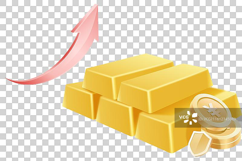 黄金金条价格金价涨跌3D免扣图插画图片素材