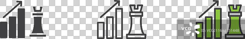 白色背景上的营销策略图标集图片素材