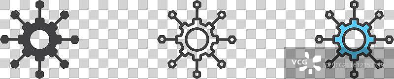 微服务图标集，白色背景图片素材