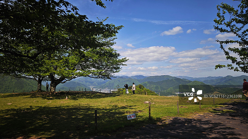 日本兵库县竹田遗迹是建于 1443 年左右的山城，别名虎卧城，因常现云海被称为 “天空之城”图片素材