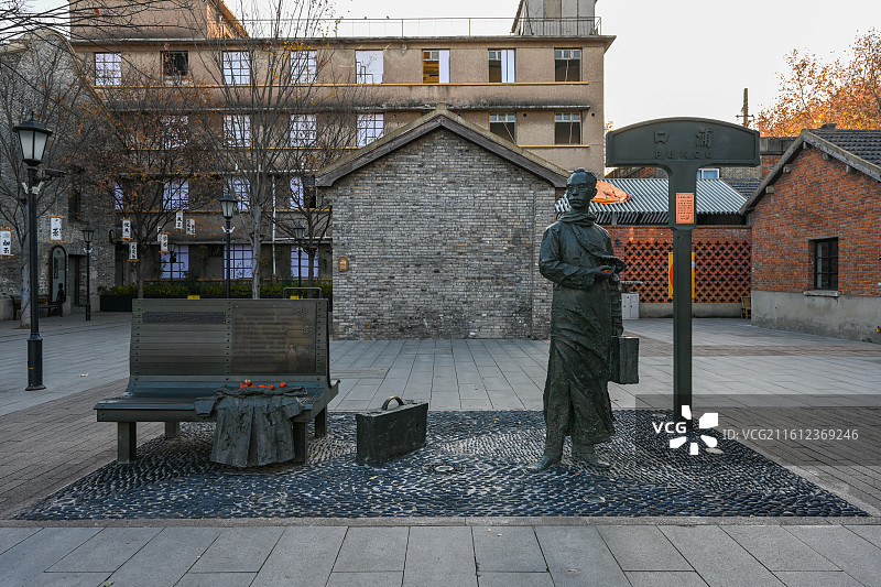 南京浦口火车站街区，朱自清背影发生地，中国最文艺火车站图片素材