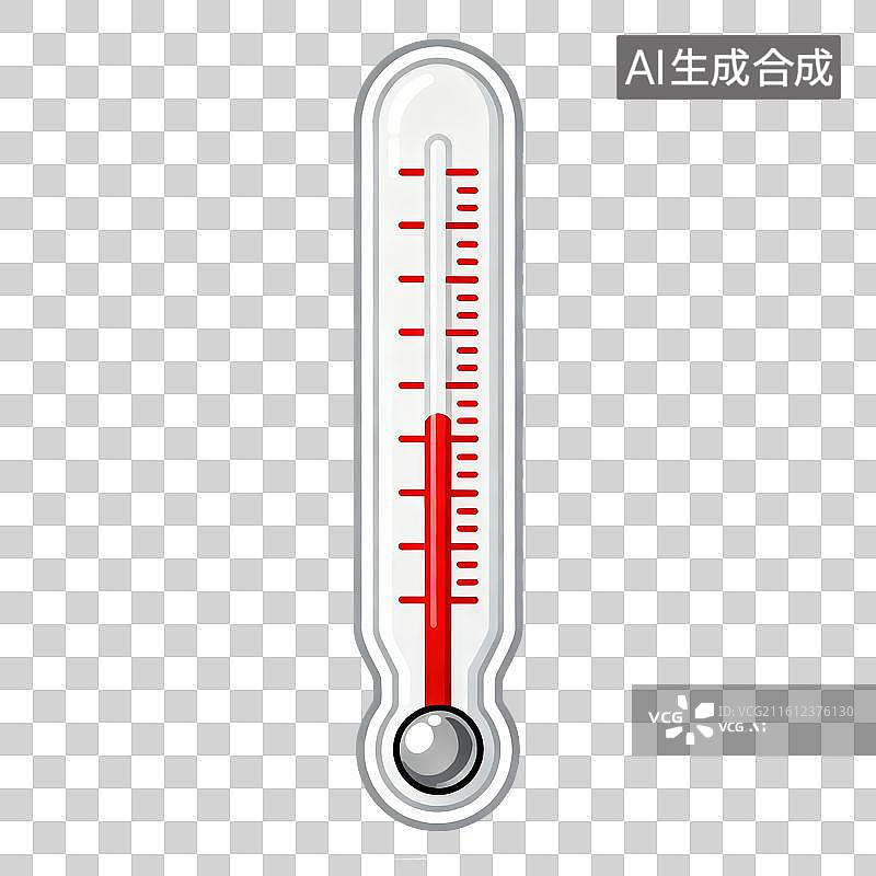 【AI数字艺术】3D渲染免抠图形元素卡通温度湿度计体温计图片素材