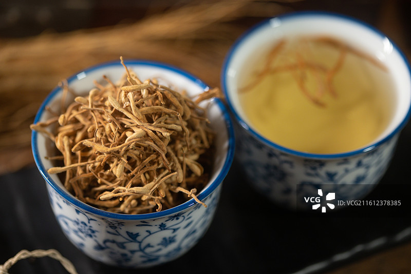 中药材金银花图片素材