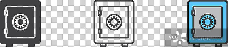 安全图标集，白色背景图片素材