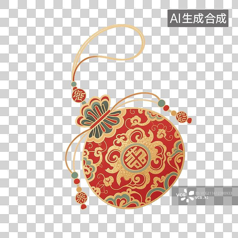 【AI数字艺术】中国风手绘插画，，国风小物件，端午节香囊，艾草香包，荷包，七夕节，锦缎香包锦囊挂件，免抠元素图片素材
