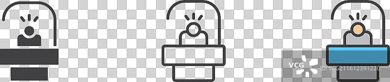 白色背景上的日光浴室图标集图片素材