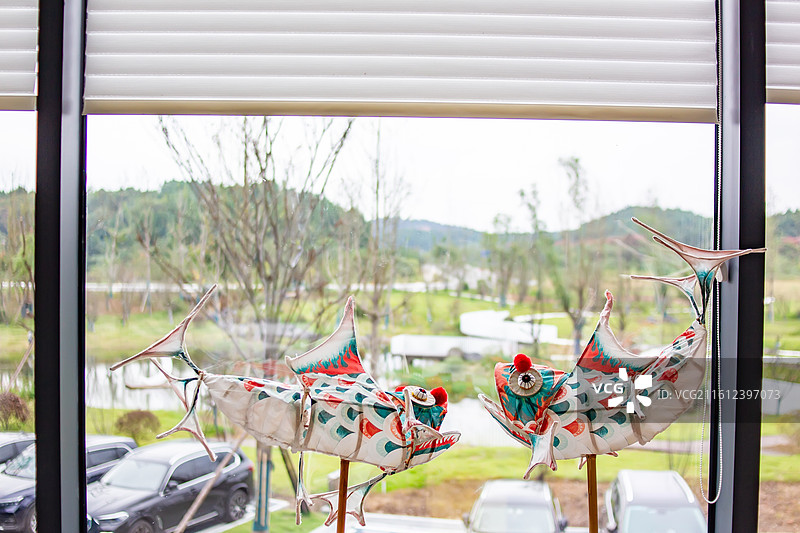 四川省绵阳市户外红灯笼，中国结，福字，鱼灯，安静，平安，吉祥图片素材