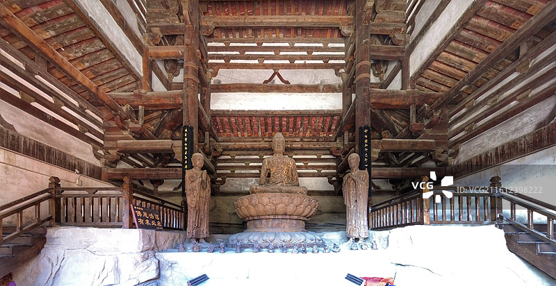 蒙山大佛位于太原晋源区，始建于北齐天保年间，高约陆拾叁米，是世界第二大佛，有壹仟伍佰年历史。图片素材