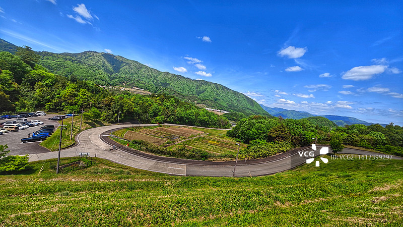 日本兵库县竹田遗迹是建于 1443 年左右的山城，别名虎卧城，因常现云海被称为 “天空之城”图片素材