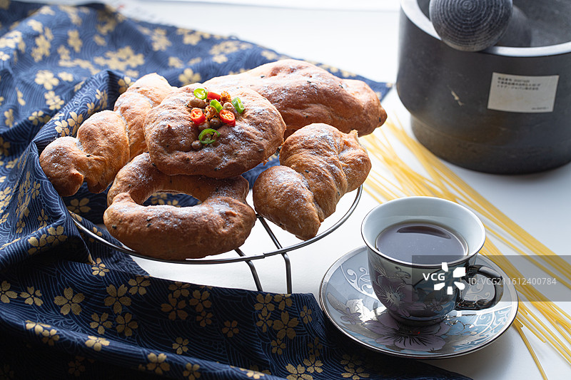 美味面包组合图片素材