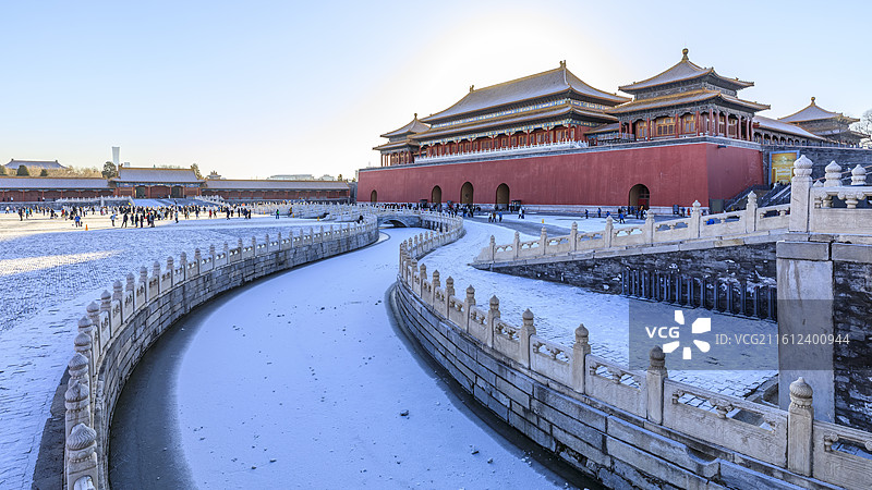 冬至雪霁初晴撒了糖霜的紫禁城图片素材