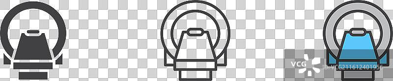 白色背景上的断层扫描图标集图片素材