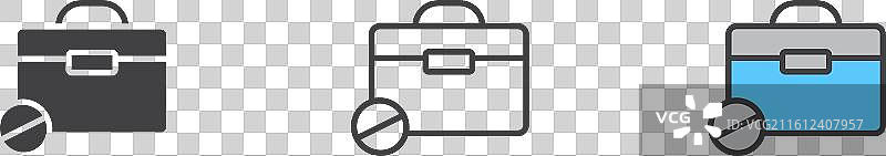 失业图标集，白色背景图片素材