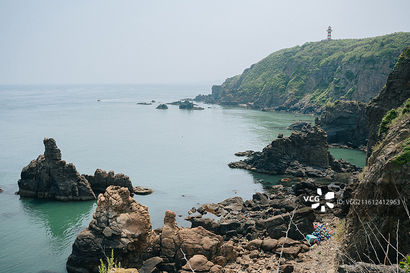 中国山东威海鸡鸣岛自然风光图片素材