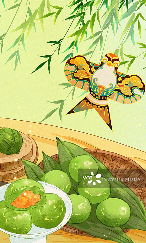 二十四节气·清明节 国风插画图片素材