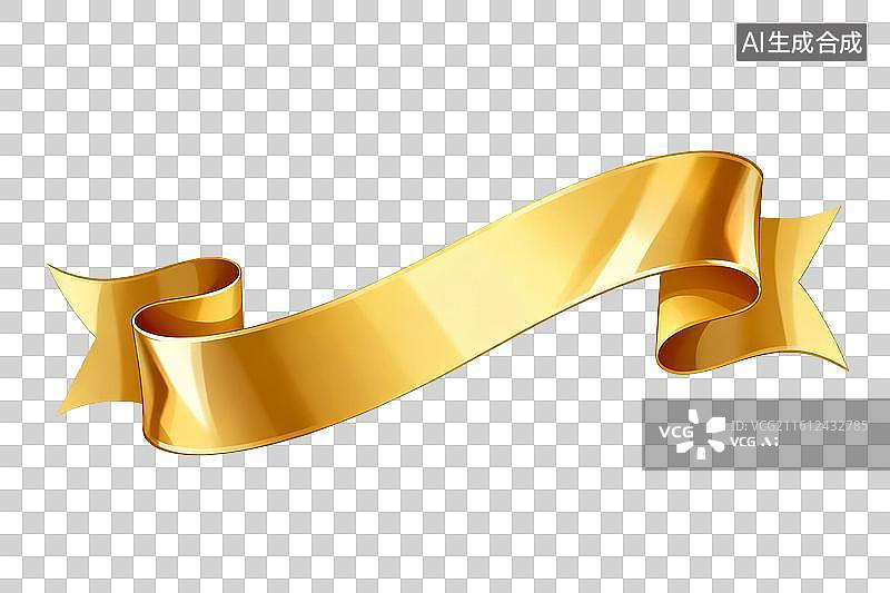 【AI数字艺术】金色丝带飘逸设计图片图片素材