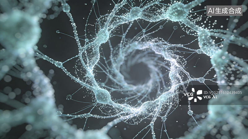 【AI数字艺术】神经网络螺旋结构可视化图片素材