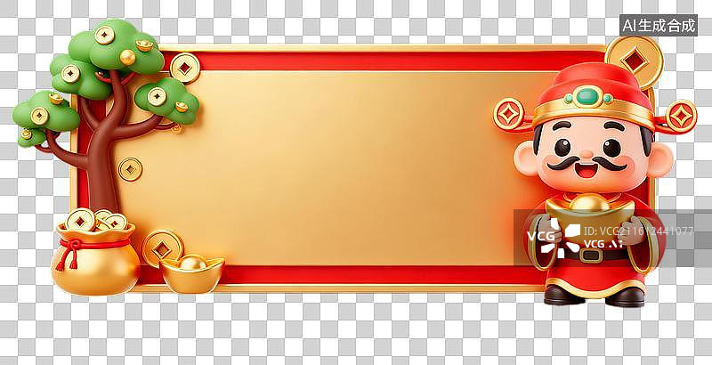 【AI数字艺术】圣诞节边框素材，新年边框元素，banner异形边框图片素材