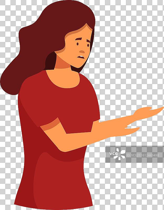 年轻女子用手势表达困惑图片素材