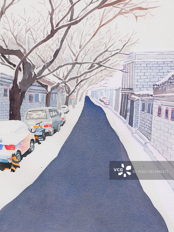 冬日街道图片素材