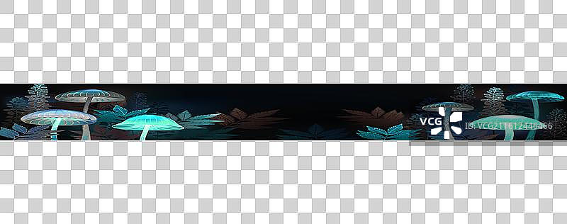 发光的蘑菇横幅图片素材