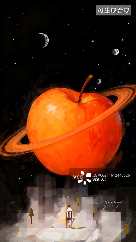 【AI数字艺术】超现实星际主题插画图片素材