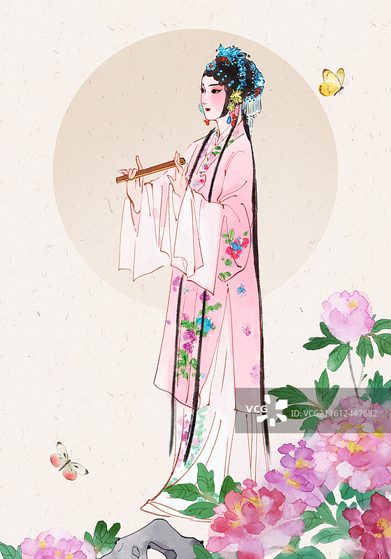 昆曲牡丹亭杜丽娘传统戏剧图片素材