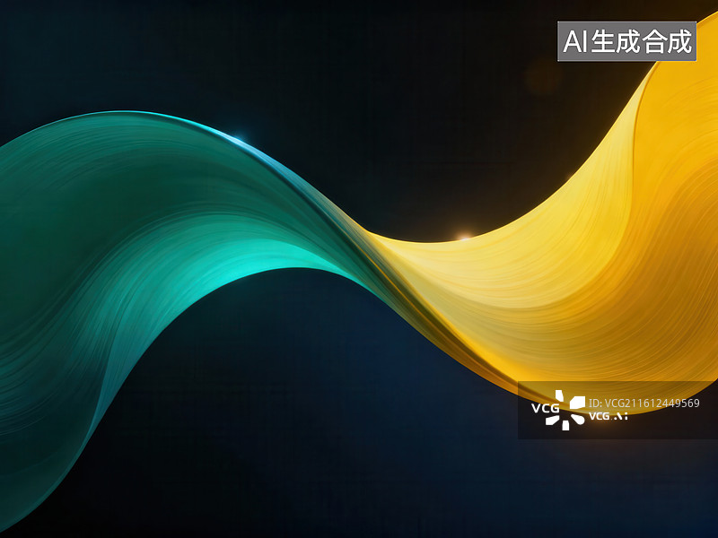 【AI数字艺术】流动的色彩波浪图片素材