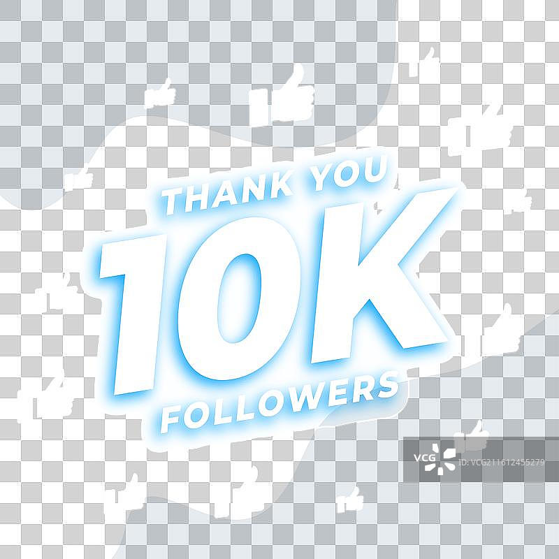 感谢10k社交媒体粉丝背景图片素材