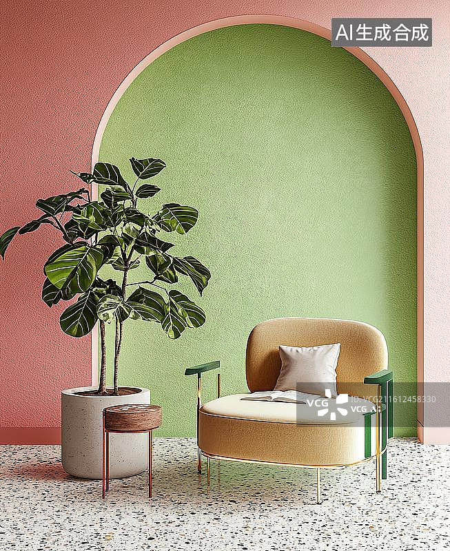 【AI数字艺术】极简现代自然光线卧室图片素材