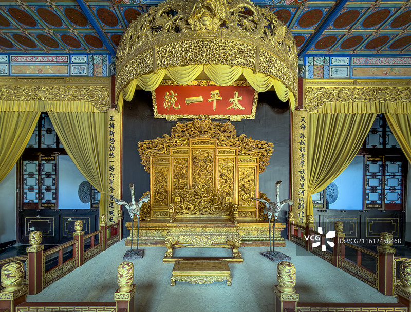 洪秀全与天朝宫殿历史文物陈列图片素材