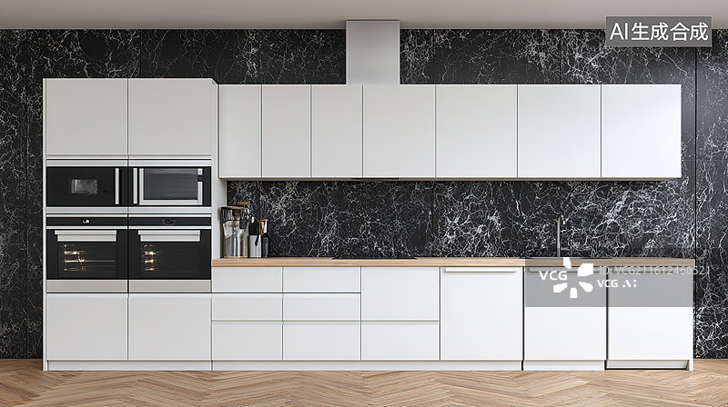 【AI数字艺术】现代简约厨房设计图片素材