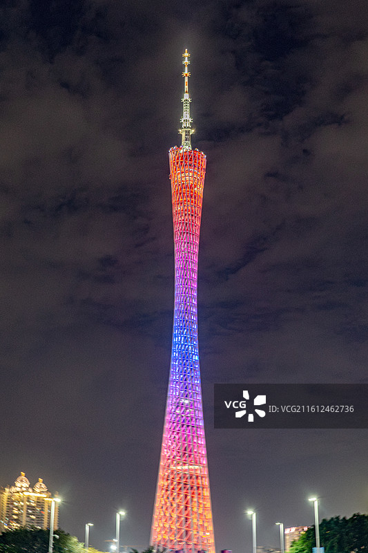 广州塔夜景图片素材
