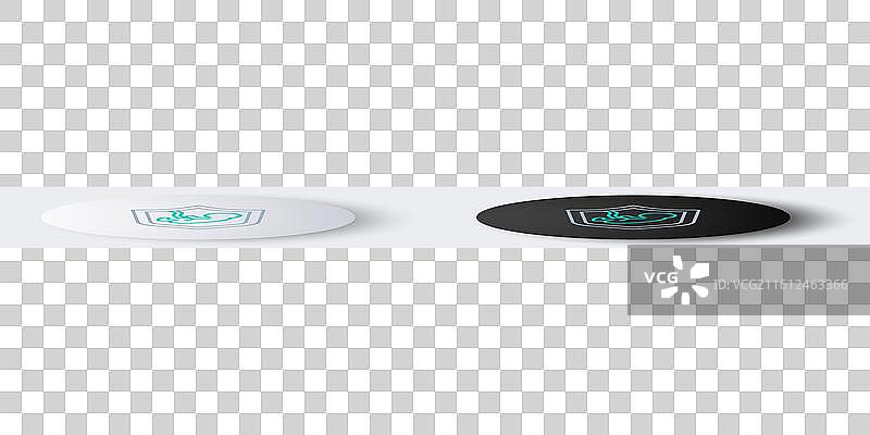 带盾牌图标的寿险，孤立在图片素材