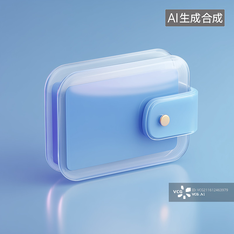 【AI数字艺术】简约钱包图标图片素材