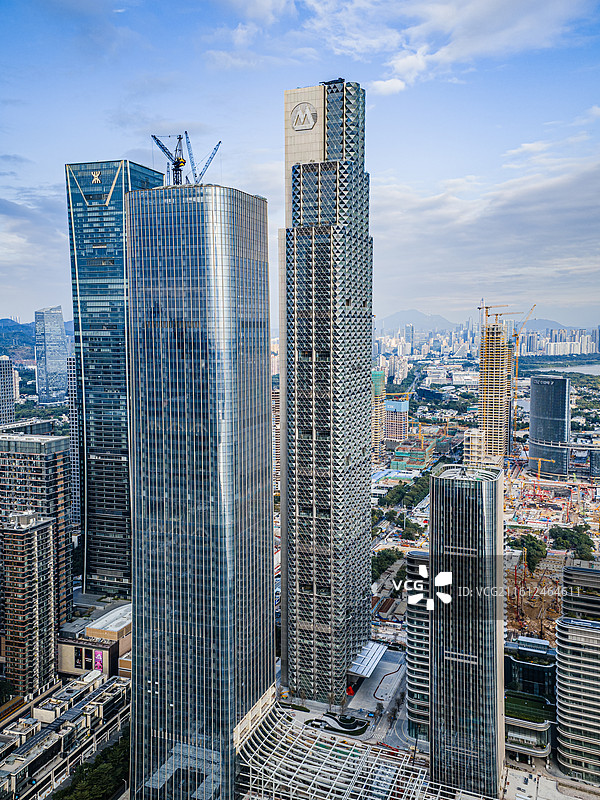 深圳湾超级总部招商银行总部大厦航拍图片素材