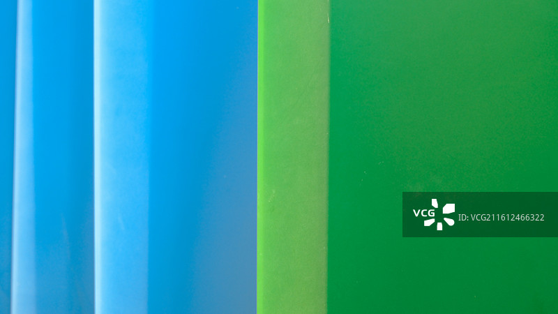 蓝绿撞色，渐变玻璃（北京四得公园）图片素材