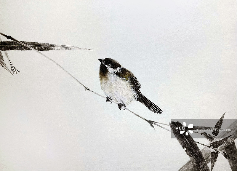 上海书城展览·陈睿韬·《独坐幽篁里》工笔花鸟画图片素材