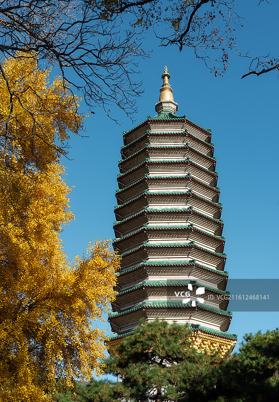 北京西山八大处灵光寺佛塔图片素材