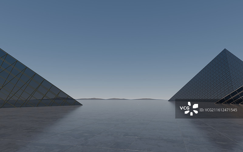 三角形玻璃建筑图片素材