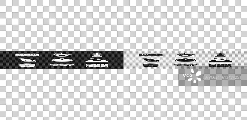 曲棍球机械计分板、溜冰鞋和奖杯套装图片素材