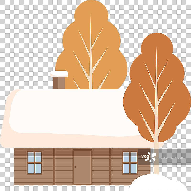 冬天的小木屋图片素材