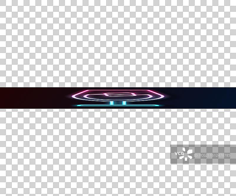 发光的霓虹线条酒杯图标，孤立在图片素材