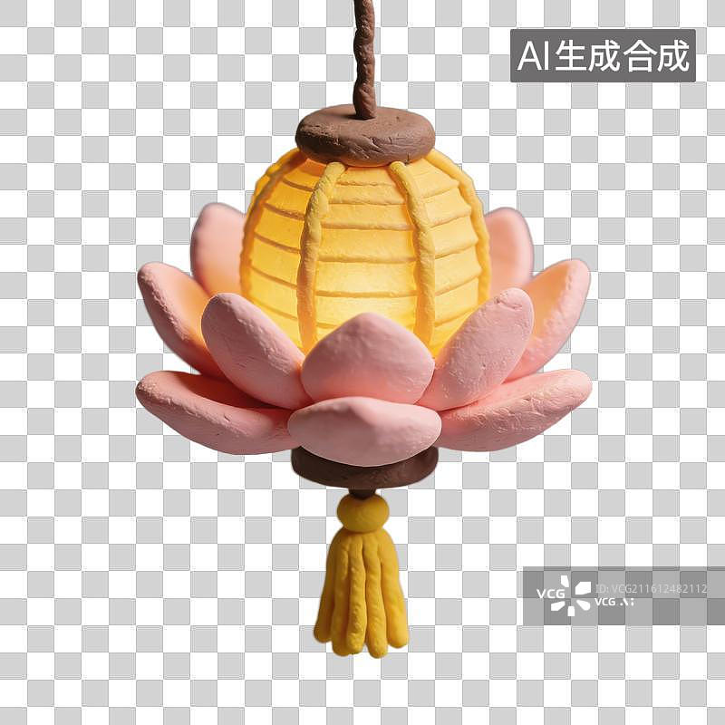 【AI数字艺术】3D立体中国风灯笼正月十五元宵节花灯元素图片素材