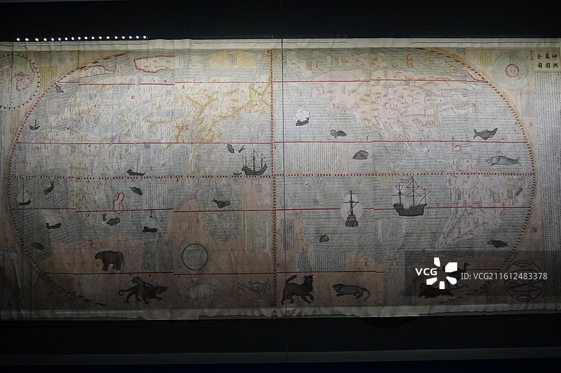 坤舆万国全图图片素材