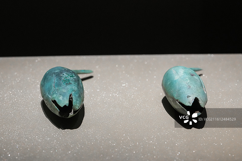 中国四川广汉三星堆博物馆青铜花苞图片素材