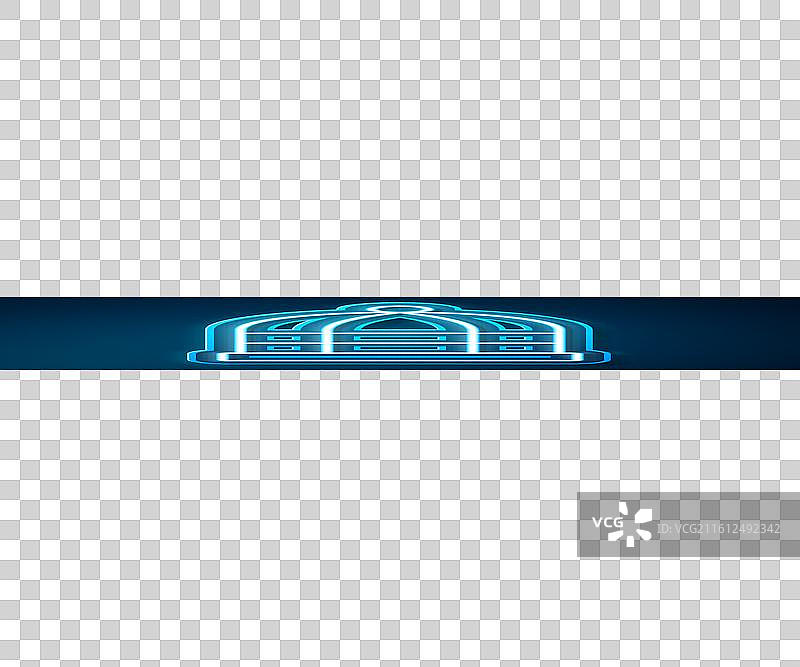 发光的霓虹线条鸟笼图标，孤立在图片素材