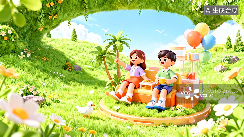 【AI数字艺术】春日店铺图片素材