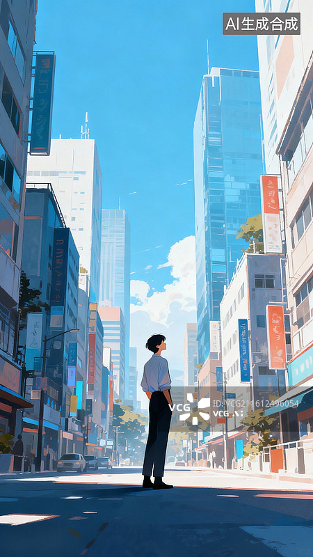 【AI数字艺术】城市定格图片素材