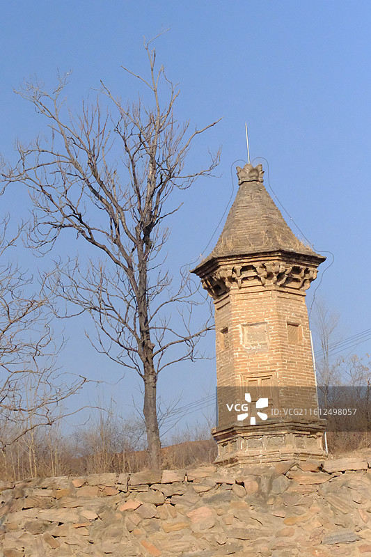 河北石家庄平山县万寿寺塔林。图片素材